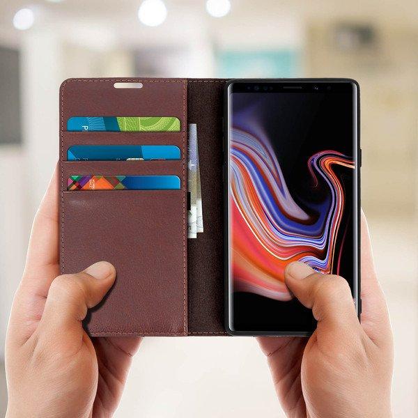 Avizar  Cover Echtleder Galaxy Note 9 Braun 