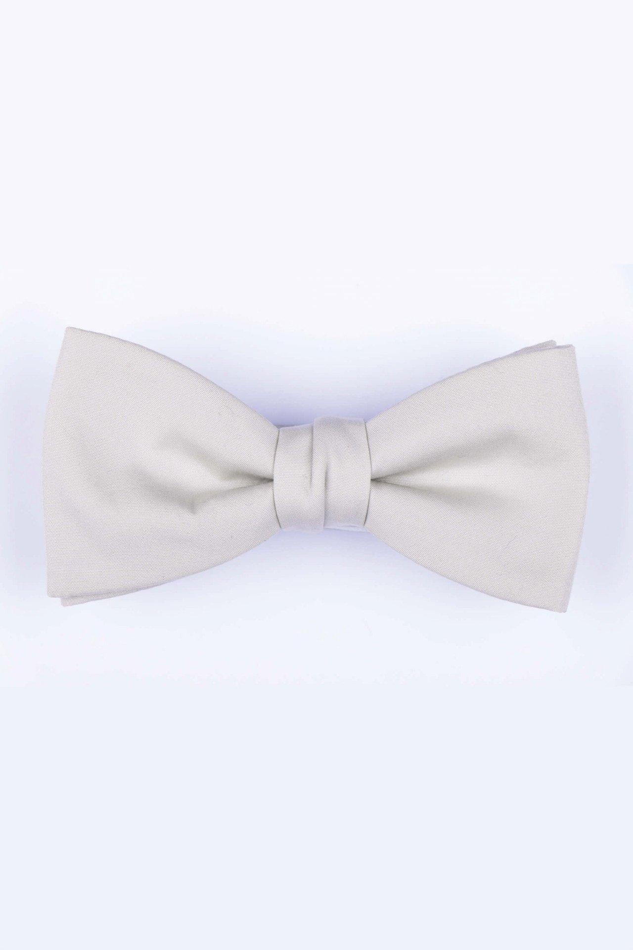 Image of Schlichte Fliege Aus Baumwolle Herren Weiss ONE SIZE