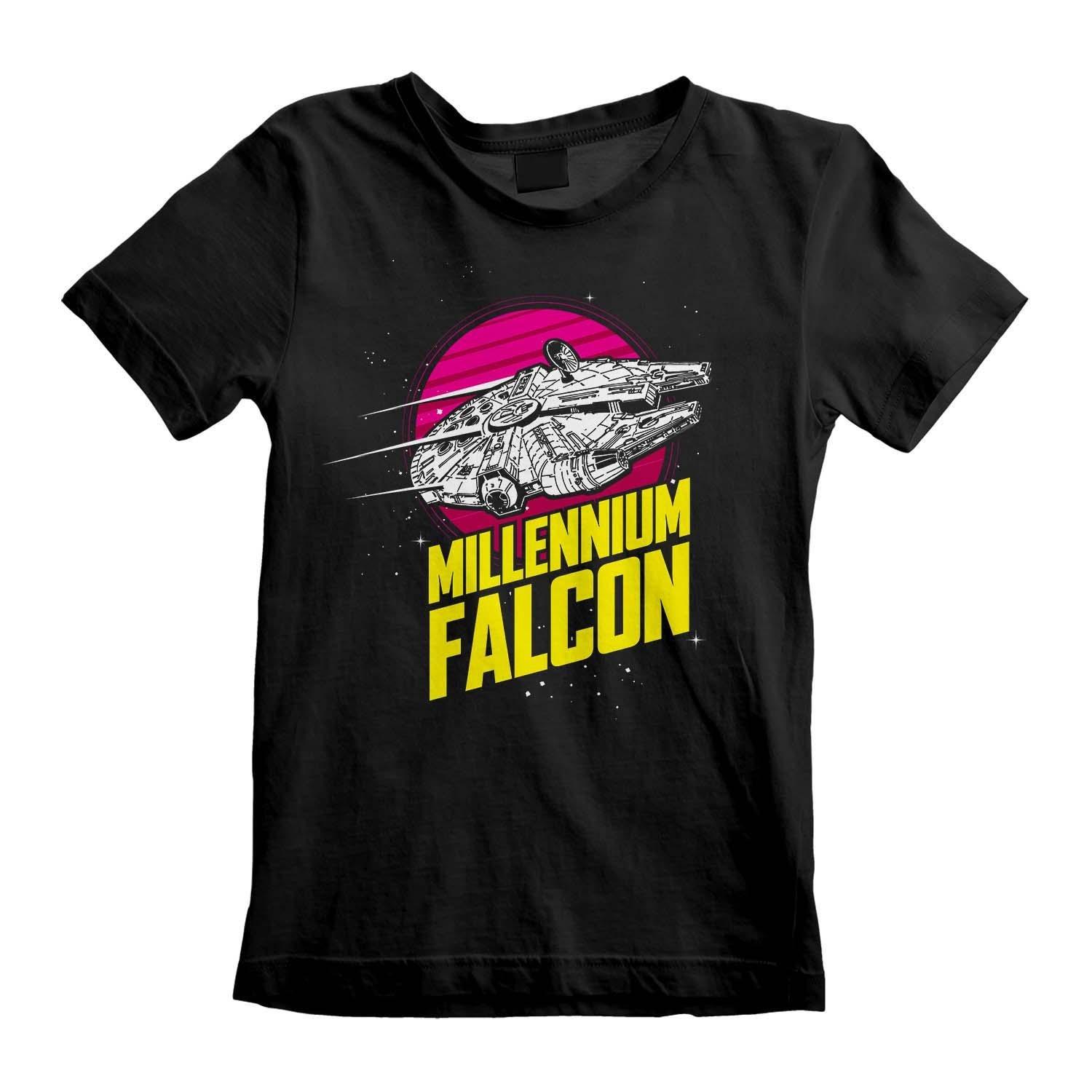 Image of Tshirt Millennium Falcon Jungen Schwarz 140