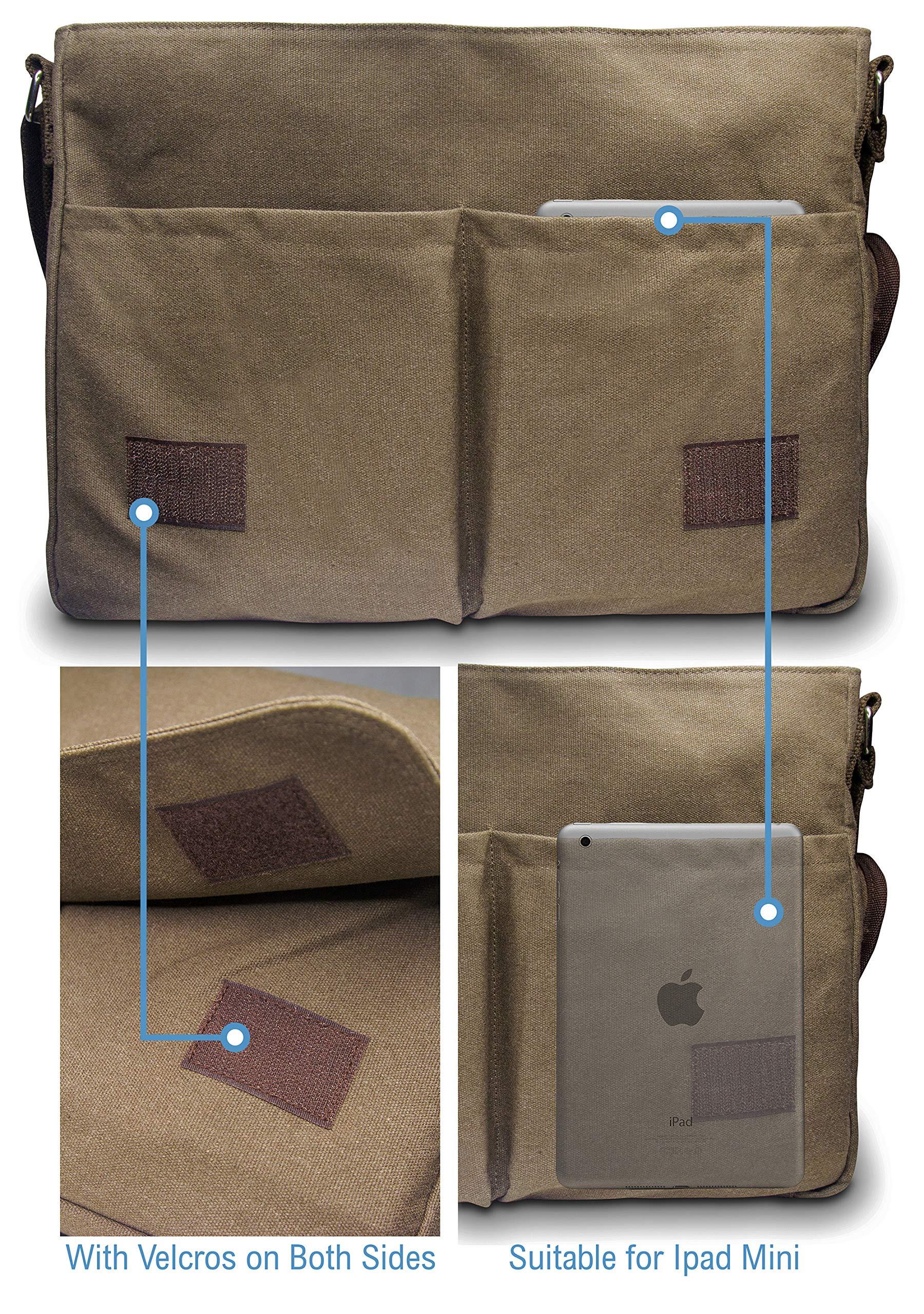 Only-bags.store Wasserdichte Canvas Messenger Aktentasche Laptoptasche  