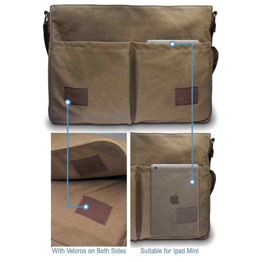 Only-bags.store Wasserdichte Canvas Umhängetasche Aktentasche Laptoptasche  