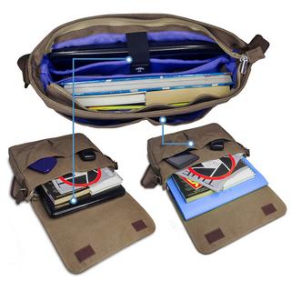 Only-bags.store Wasserdichte Canvas Messenger Aktentasche Laptoptasche  