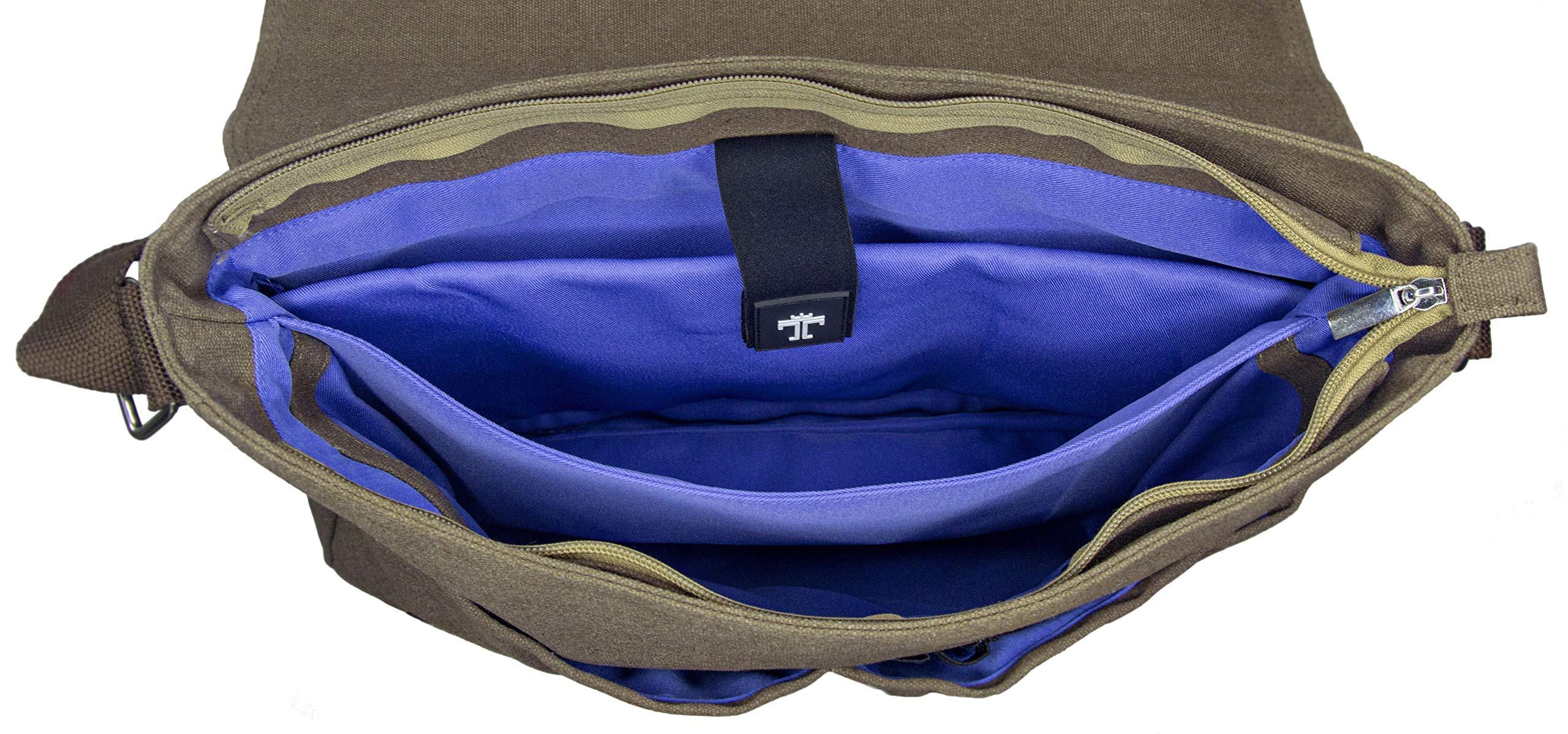 Only-bags.store Wasserdichte Canvas Messenger Aktentasche Laptoptasche  