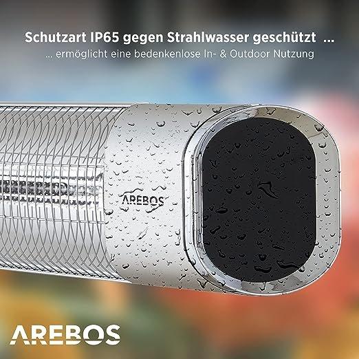 Arebos Infrarot Heizstrahler Wärmestrahler mit Fernbedienung 2000 W  