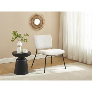 Maison Céphy Fauteuil en velours côtelé beige LOVUNIA de Maison Céphy  