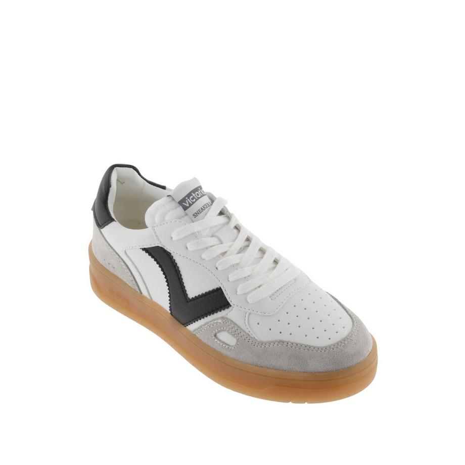 Victoria Seul Baskets Effet Cuir  