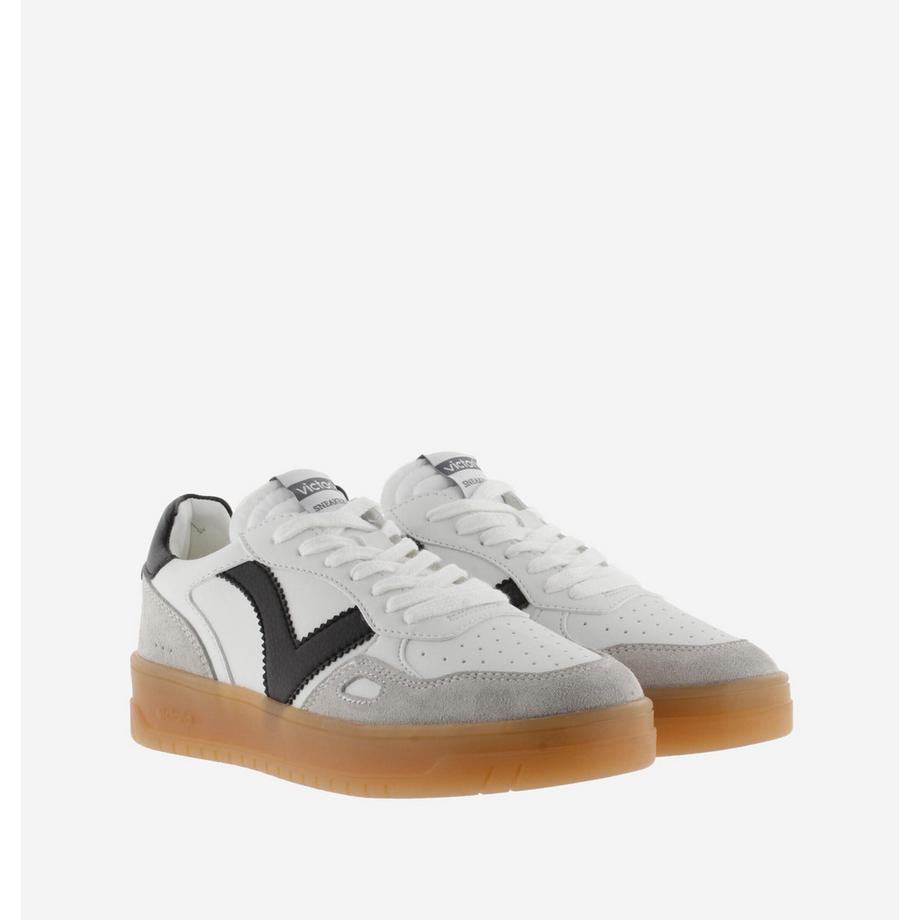 Victoria Seul Baskets Effet Cuir  