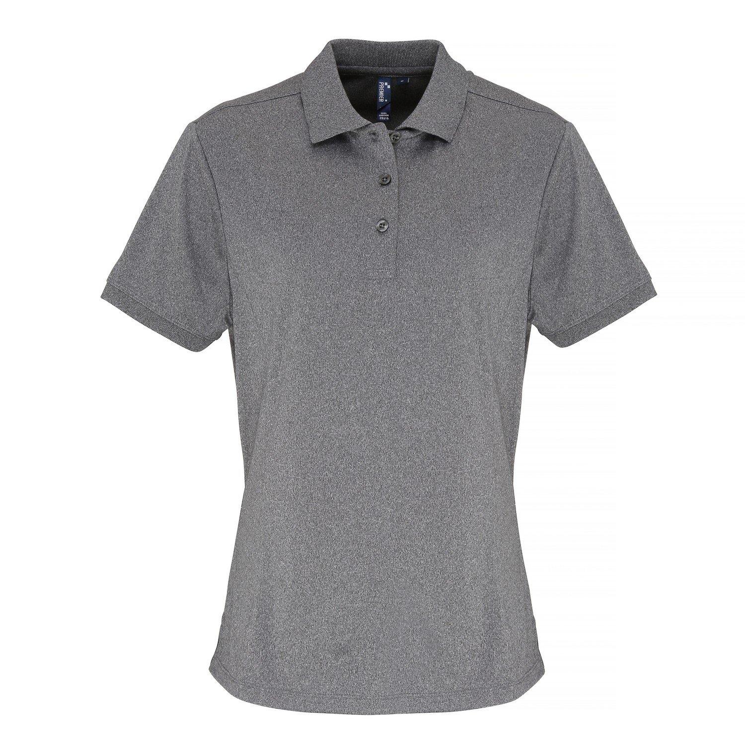Image of Coolchecker Piqué Poloshirt Polohemd, Kurzarm Damen Grau M