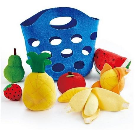 Hape  Panier de fruits en feutre Hape - 8 pièces 