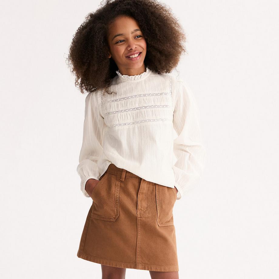 Blouse à col victorien