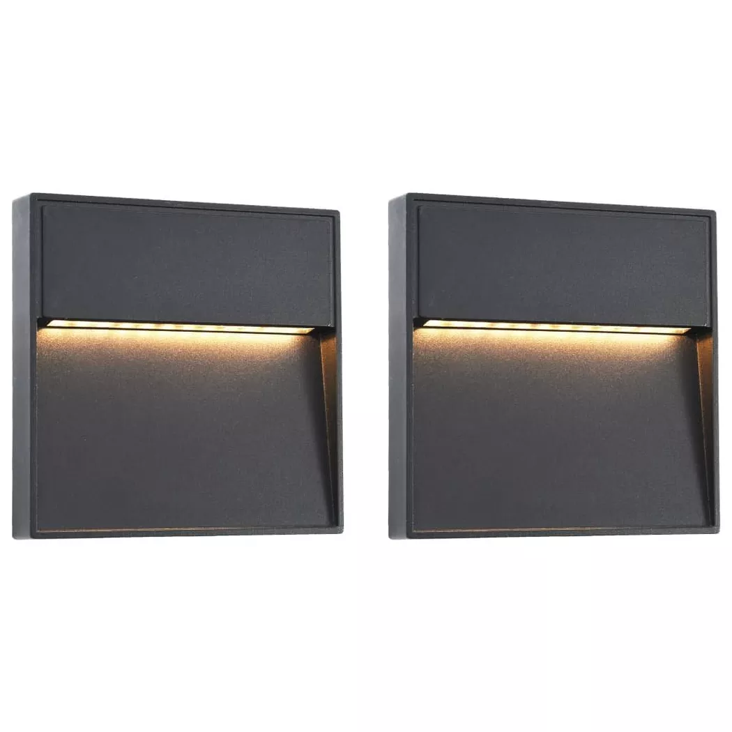 VidaXL – Wandleuchte aluminium, One Size, Schwarz