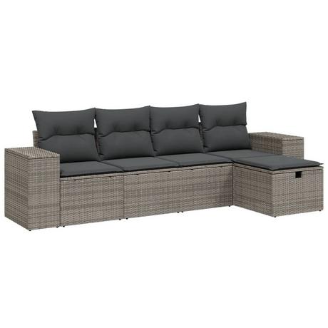 VidaXL set divano da giardino Polirattan  