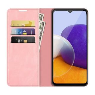 Cover-Discount  Galaxy A22 5G - Seidige Stand Flip Case Hülle 