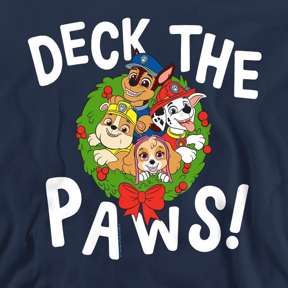 PAW PATROL Deck The Paws Felpa Design Natalizio  