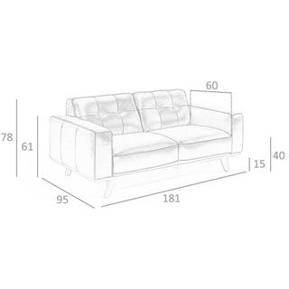 ANGEL CERDA 2-Sitzer-Sofa mit em Rindsleder  