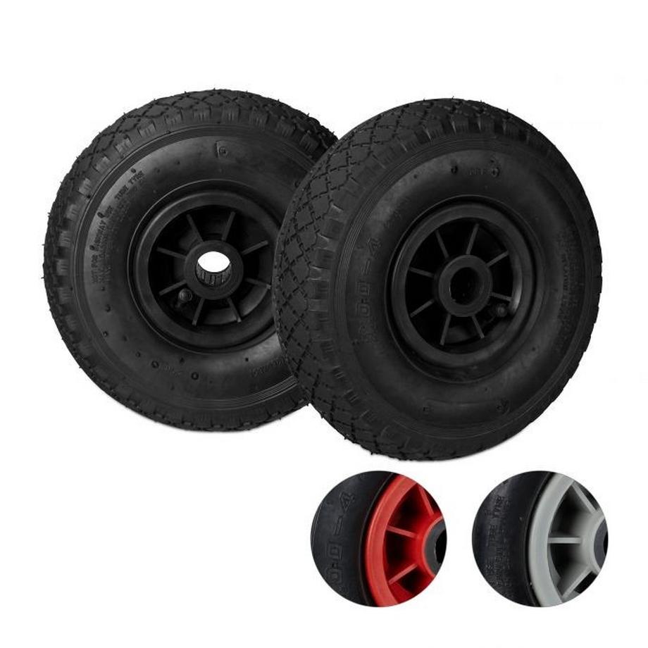 B2X  Roues de brouette en caoutchouc PU, 2 pièces. 