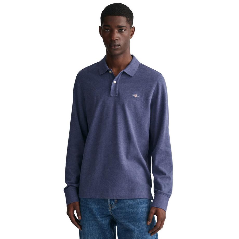 GANT Poloshirt  1er Pack Bequem sitzend-Regular Shield Longsleeve Pique Rugger  