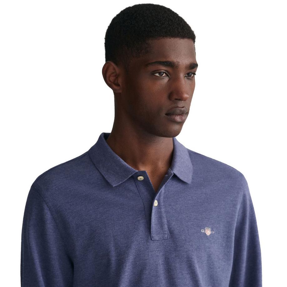 GANT Poloshirt  1er Pack Bequem sitzend-Regular Shield Longsleeve Pique Rugger  