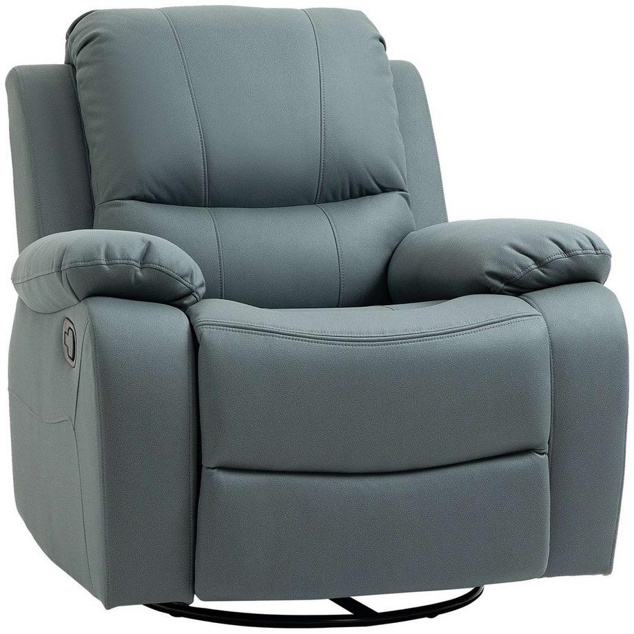 Northio Fauteuil De Relaxation, Fauteuil Inclinable À 135°, Fauteuil Tv Rotatif Avec Repose-Pieds Pour Salon, Chambre, Capacité De Charge Jusqu'À 150 Kg, Polyester Vert  