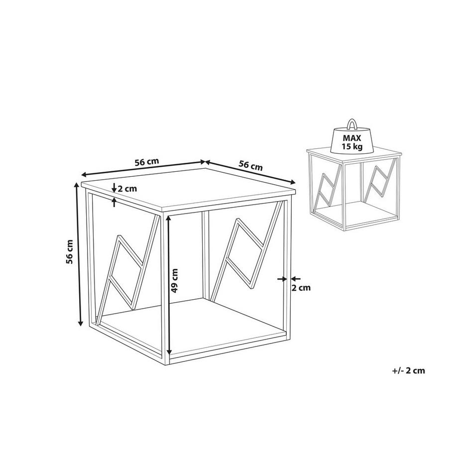 Beliani Beistelltisch aus Spanplatte Industriell FORRES  