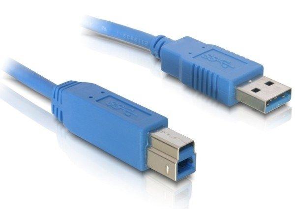 Image of Cable USB3.0 A-B male/male 1m USB Kabel USB A USB B Blau