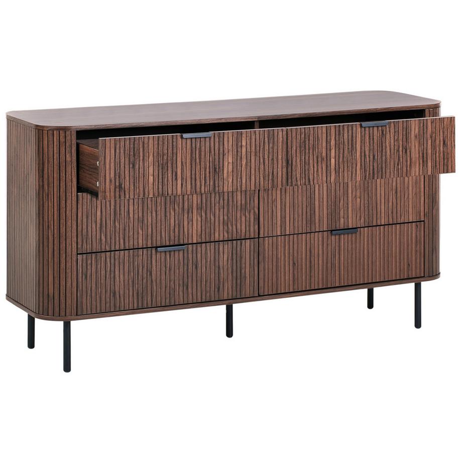 Beliani Cassettiera a 6 cassetti en Fibra a media densità (MDF) Retrò BRADLEY  