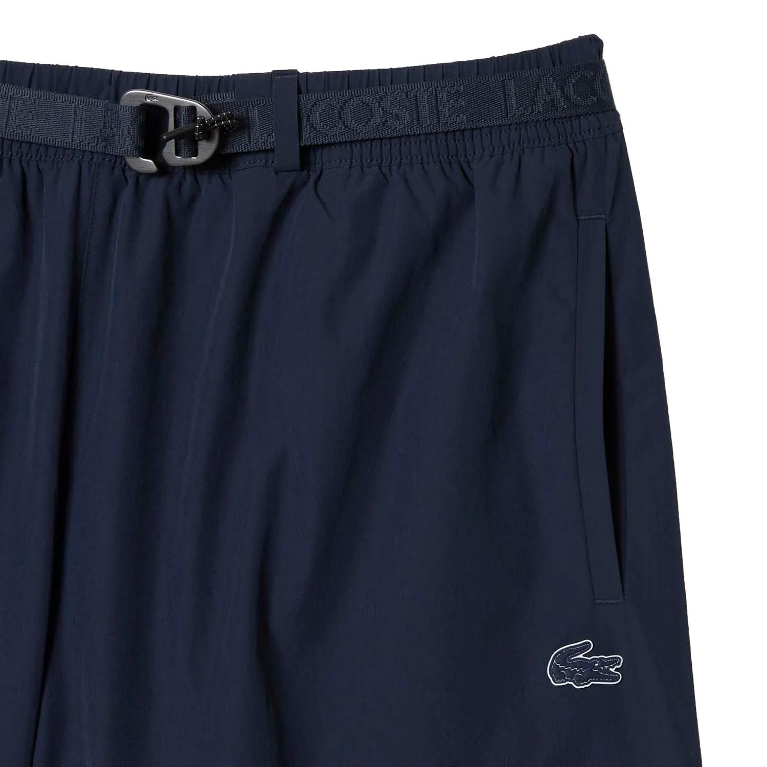 LACOSTE Logo Gestreifte Badehose  