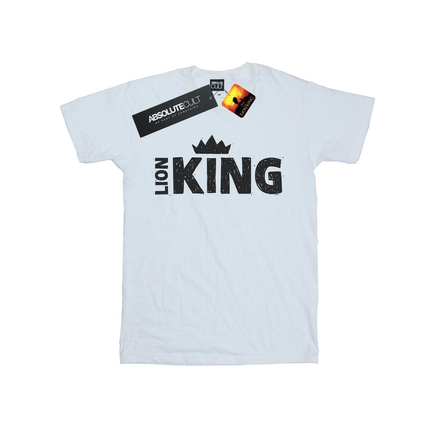 Image of The Lion King Movie Crown Tshirt Herren Weiss XXL