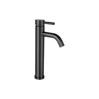 SHOWER DESIGN Rubinetto miscelatore meccanico arrotondato H29,6 cm in inox spazzolato Nero opaco - SALAVAN  