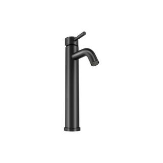 SHOWER DESIGN Rubinetto miscelatore meccanico arrotondato H29,6 cm in inox spazzolato Nero opaco - SALAVAN  