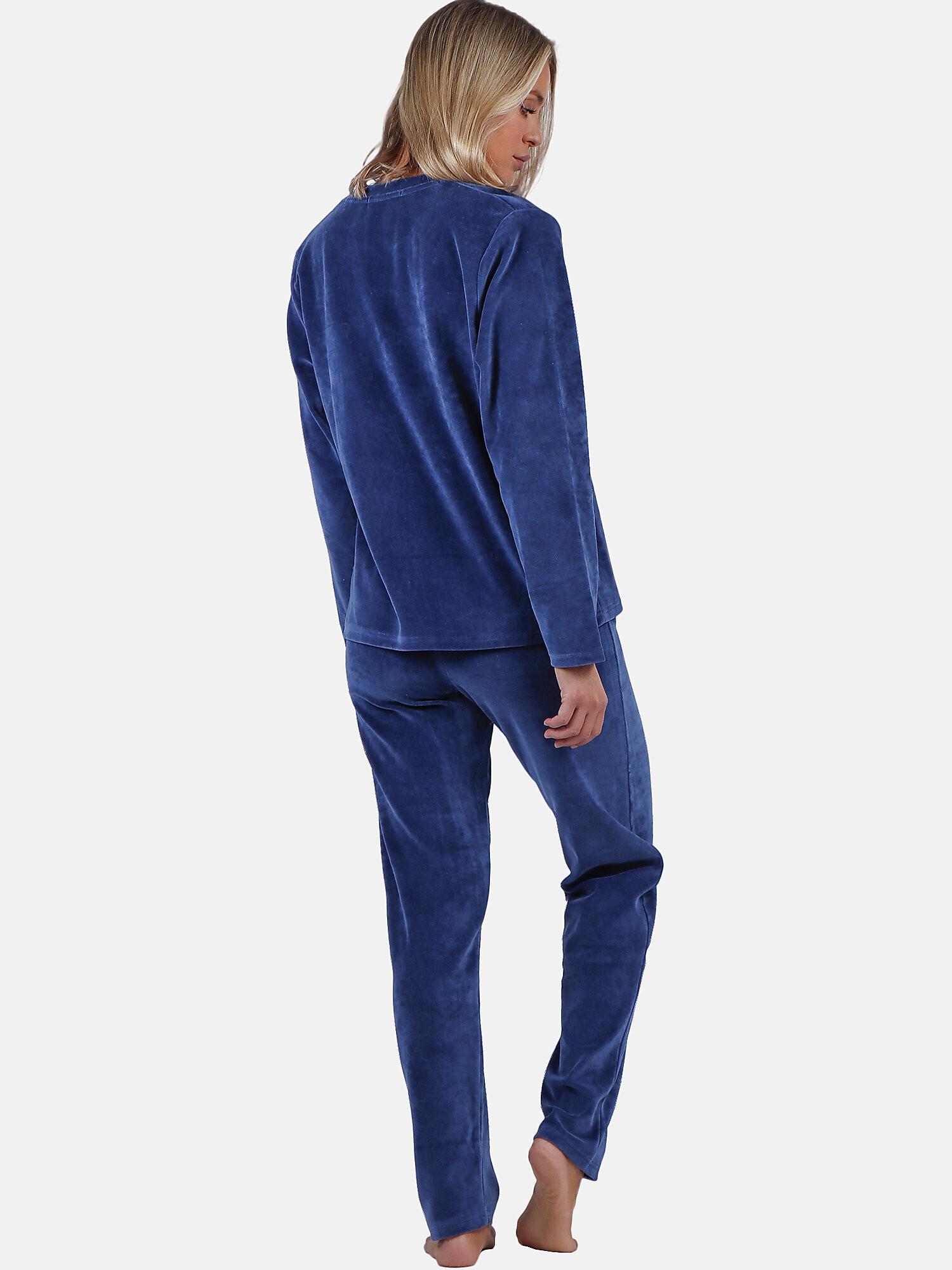 Admas  Pyjama velours pantalon top manches longues Cloudy Nights 