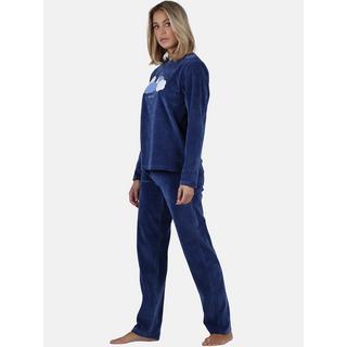 Admas  Pyjama velours pantalon top manches longues Cloudy Nights 