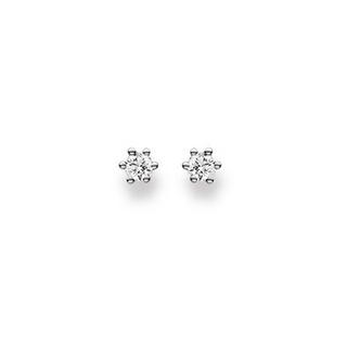 MUAU Schmuck  Ohrstecker Weissgold 750 Diamant 0.20ct.  4mm 