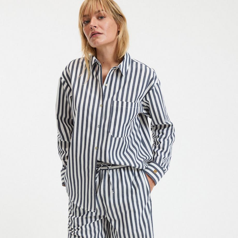 La Redoute Collections Gestreifter Popeline Pyjama  
