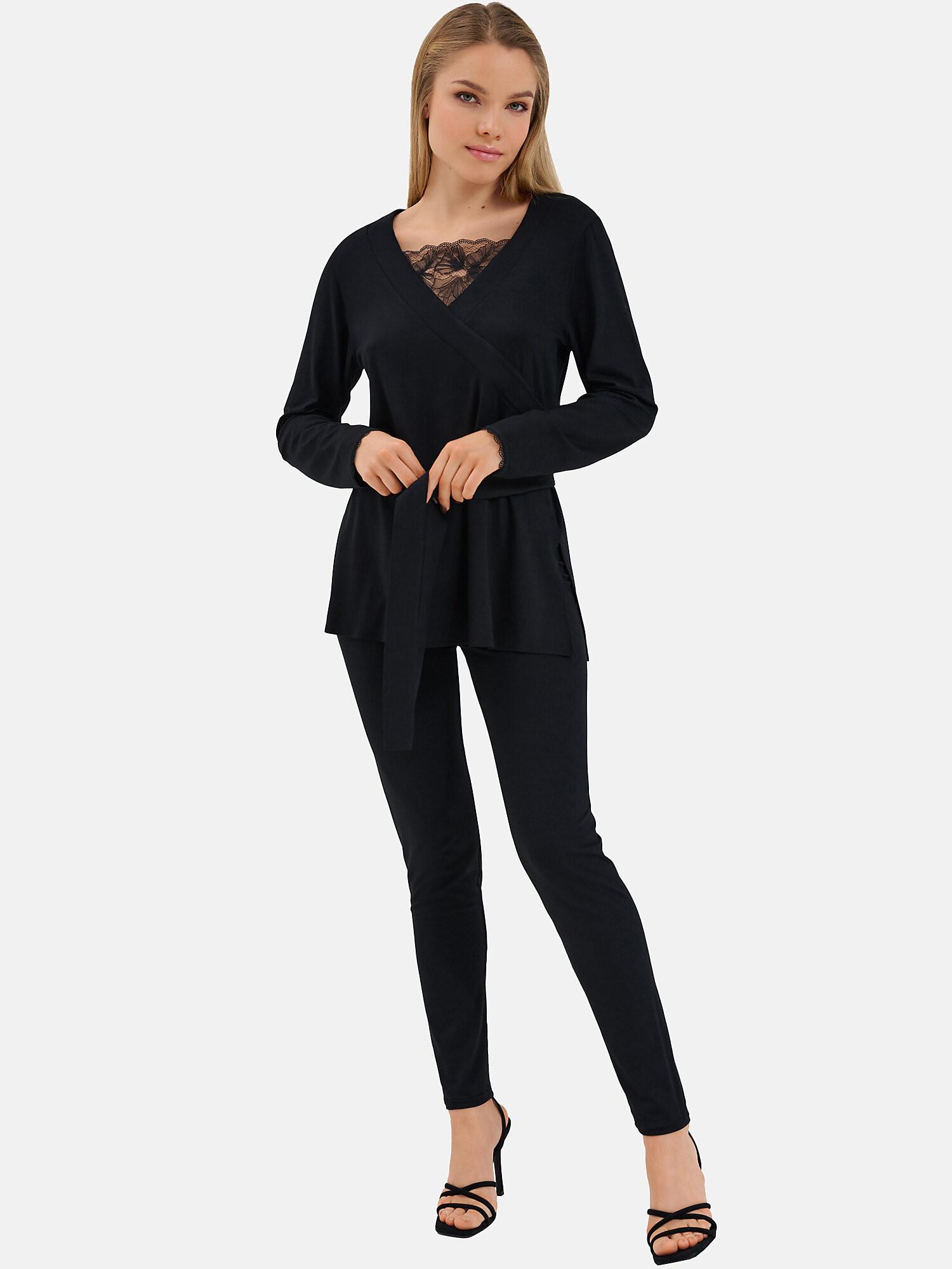 Image of Pyjama Leggings Tunika Langarm Sympathy Unisex Schwarz XL