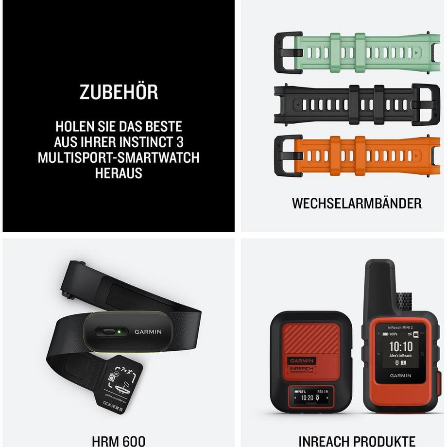 GARMIN  Sportuhr Instinct 3 Solar 