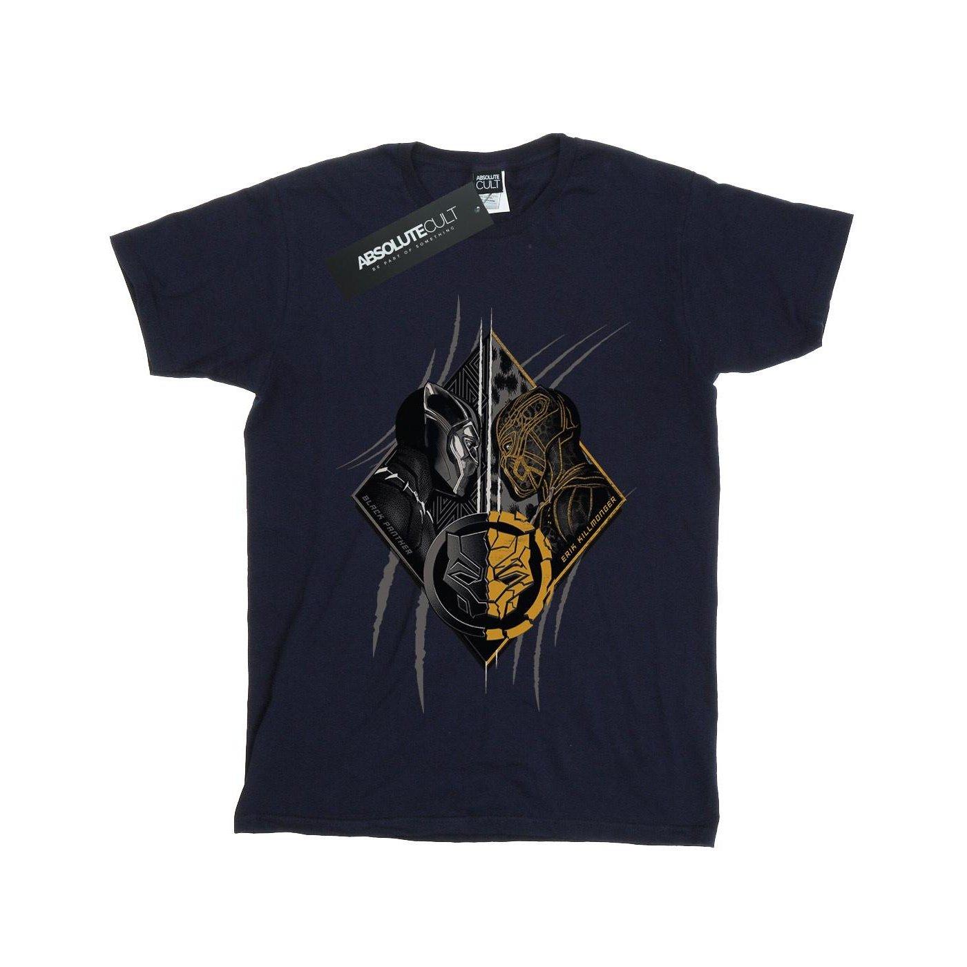 Image of Black Panther Vs Killmonger Tshirt Unisex Marine 128