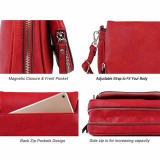 Only-bags.store Kleine PU Leder Crossbody Tasche Mehrere Taschen  