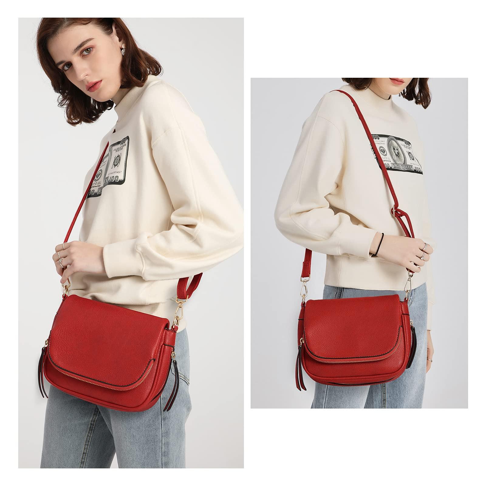 Only-bags.store Kleine PU Leder Crossbody Tasche Mehrere Taschen  