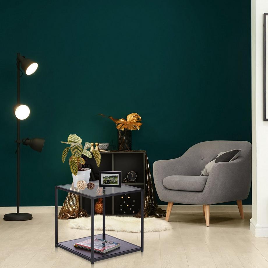 B2X Glas-Beistelltisch mit 2 Scheiben  