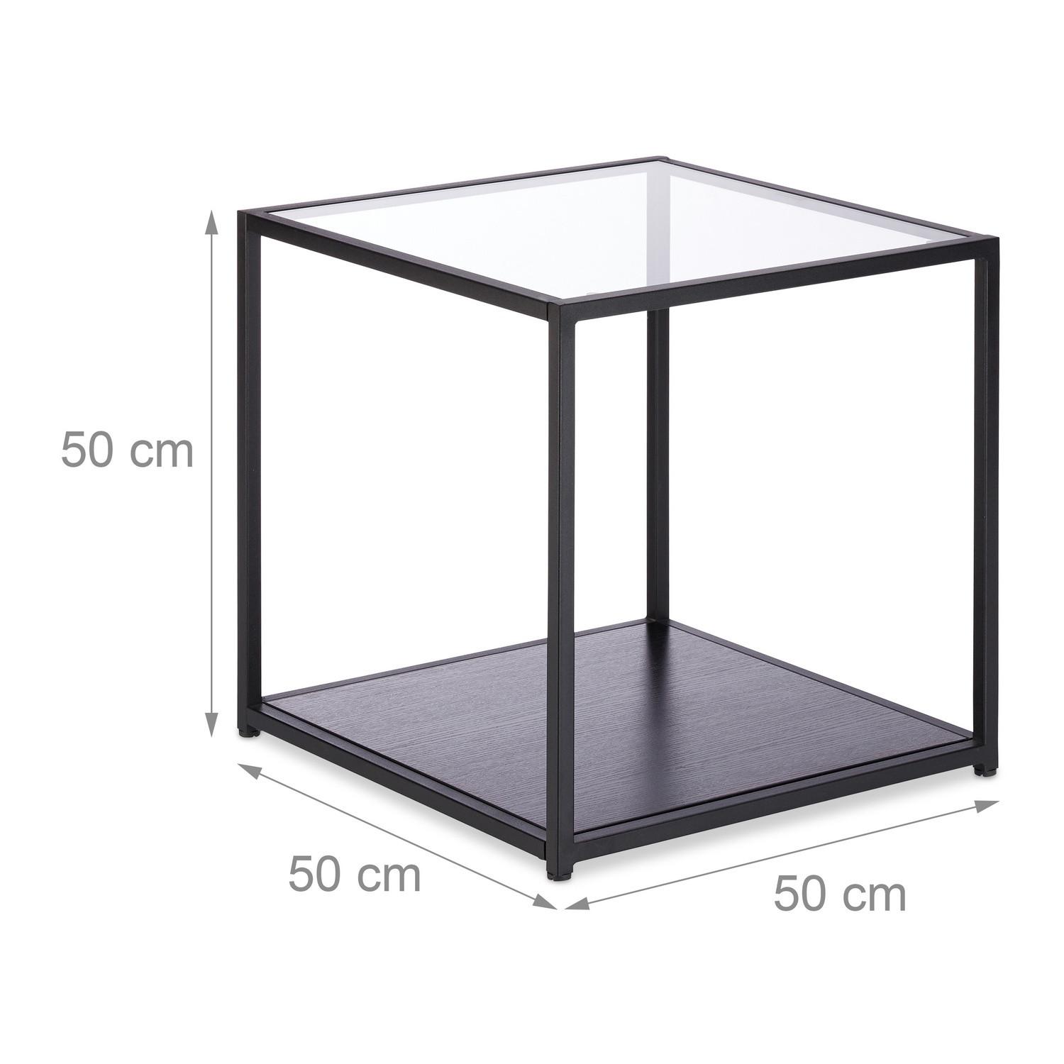 B2X Table d'appoint en verre avec 2 disques  