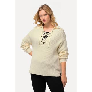 Ulla Popken  Pullover, Strukturstrick, Matrosenkragen, Langarm 