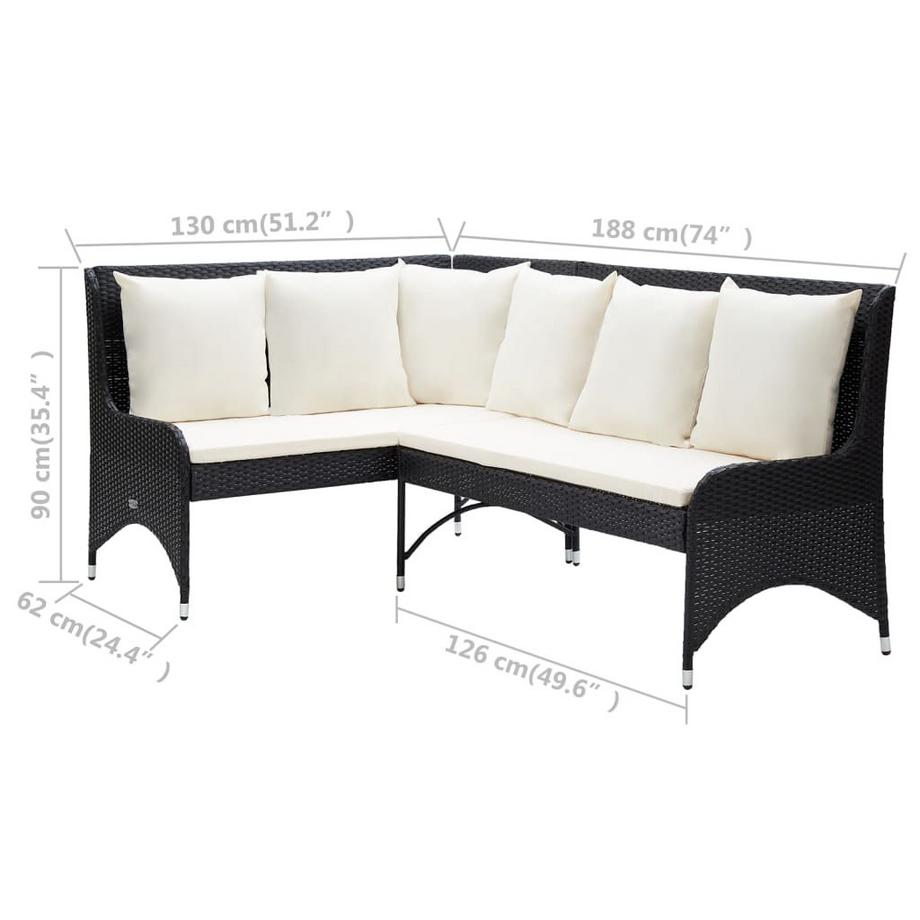 VidaXL Gartensofa poly-rattan  