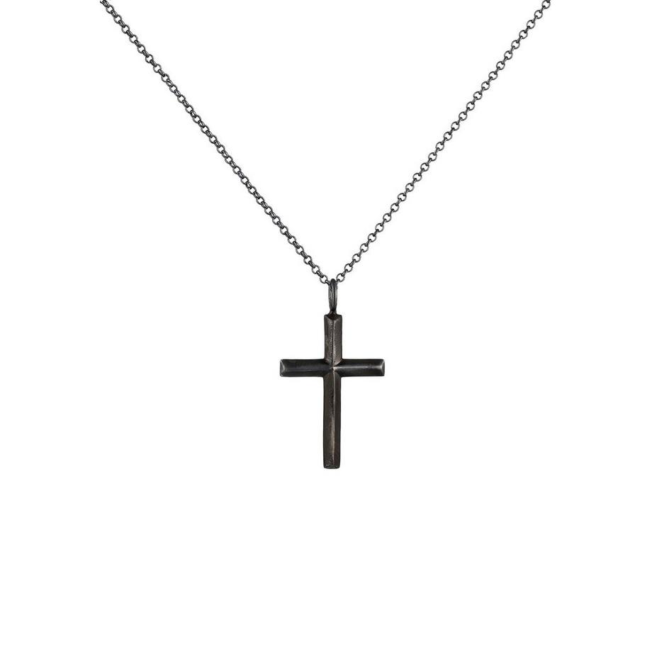 Kuzzoi  Halskette  Erbskette Kreuz Oxidiert Massiv 925 Silber 
