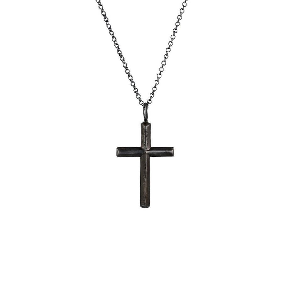 Kuzzoi  Halskette  Erbskette Kreuz Oxidiert Massiv 925 Silber 