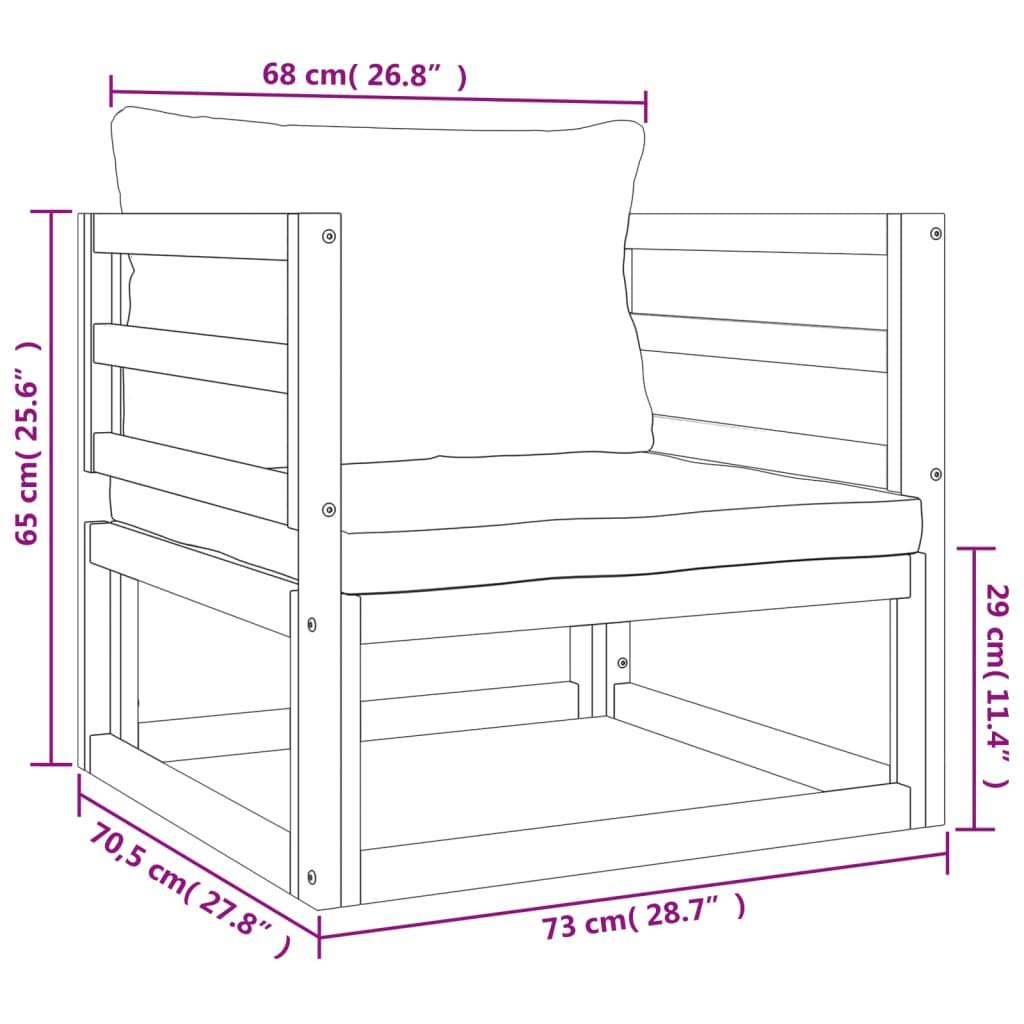 VidaXL Chaise de jardin bois d'acacia  