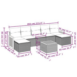 VidaXL Garten sofagarnitur poly-rattan  