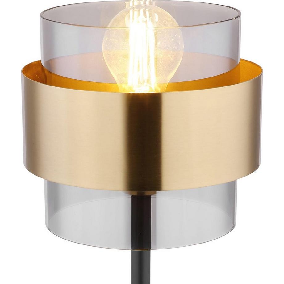 mutoni Lampada da tavolo Milley metallo nero opaco 1xE27  