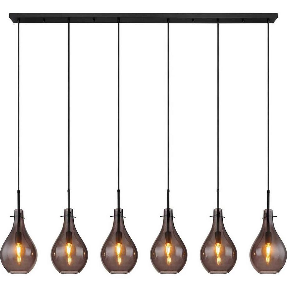 mutoni light Suspension Oskus métal noir mat 6xE14  