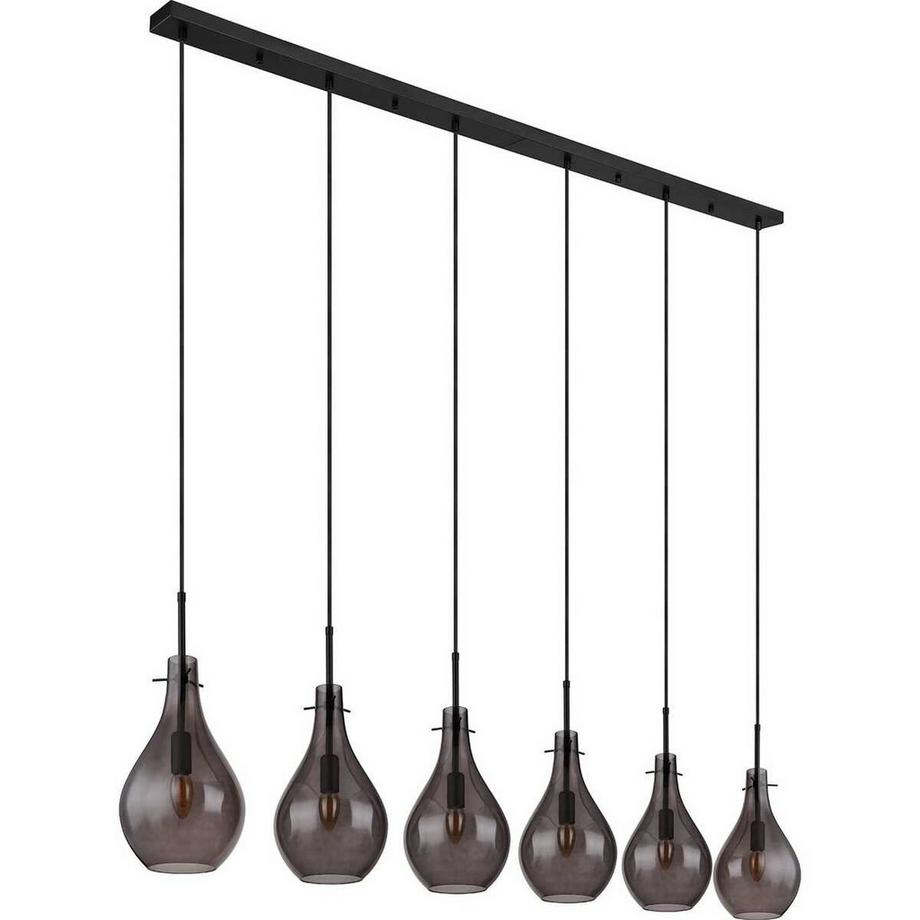 mutoni light Suspension Oskus métal noir mat 6xE14  